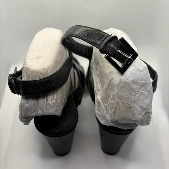 Black Wedge Sandals - Picture 2 of 5